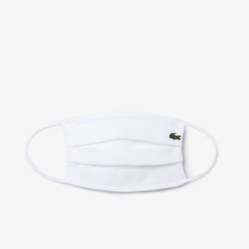 Lacoste L.12.12 Face Protection Mask in Cotton Piqué - Masky Dámské Bílé | CZ-56aftF